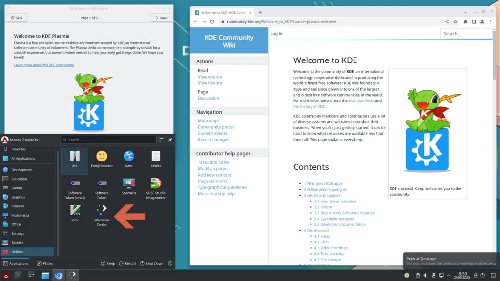 KDE Plasma help in the Archman Linux